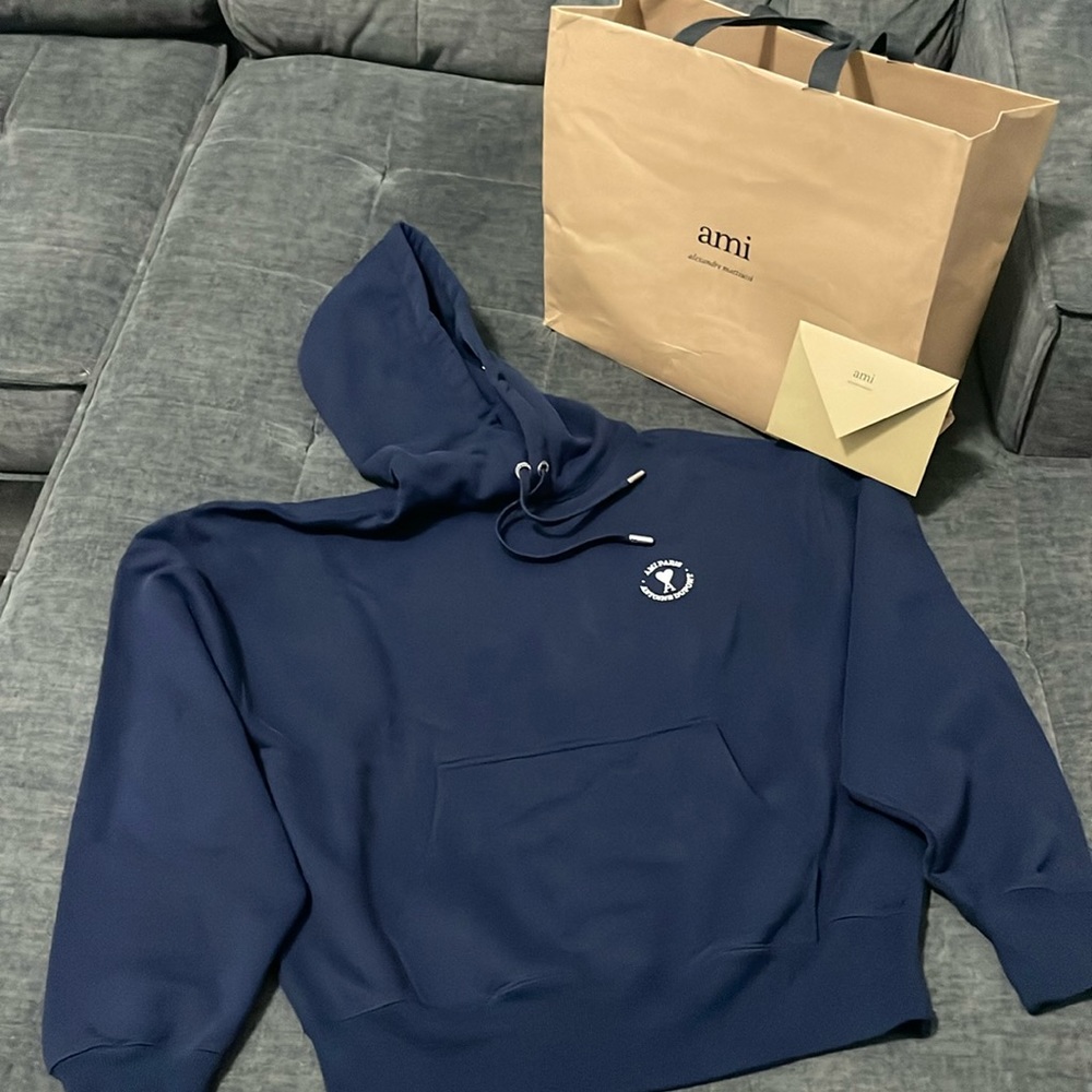 AMI Alexandre Mattiussi navy blue sweatshirt